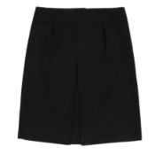 Celine Black Wool Triomphe A Line Skirt - Size 48