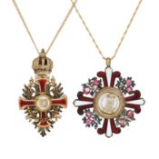 Two Austro-Hungarian silver gilt orders, including the Imperial Austrian Order of Elizabeth With ena