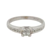 A diamond ring 9 carat white gold