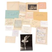 Autograph Collection.- Actors & Entertainers Signed cards and album pages