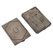 Two Hungarian 800 standard silver cigarette cases