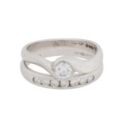 A diamond bridal ring set Platinum