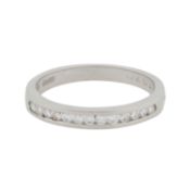 A brilliant-cut diamond half eternity ring, circa 1999 Platinum
