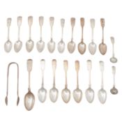 A mixed group of sterling silver flatware