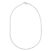 A box link chain necklace 18ct white gold
