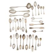 A mixed group of Austro-Hungarian, and German 800 standard silver flatware
