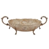 Cairo circa 1980 A late 20th century Egyptian 900 standard silver twin handled bowl