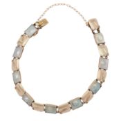 A mother of pearl bracelet Yellow metal
