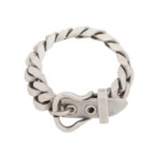 Hermès Ι A fancy-link bracelet White metal