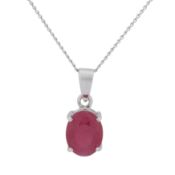A ruby pendant necklace White gold