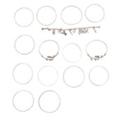 A group of bracelets White metal