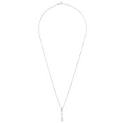 A diamond pendant necklace White metal