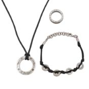 Bulgari | A 'Save the Children' necklace, bracelet, and ring suite Silver