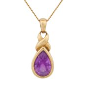 An amethyst pendant necklace