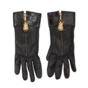 Gianfranco Ferre Black Charm Gloves - Size M