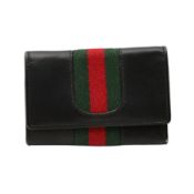 Gucci Black Web Key Case