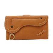 Christian Dior Tan Saddle Continental Wallet