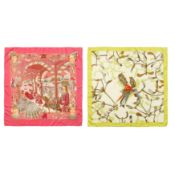 Hermes Two Silk Scarves