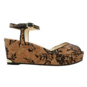 Jimmy Choo Beige Cork Wedge Sandal - Size 38