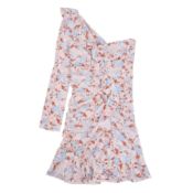 Veronica Beard Multi Silk Case One Shoulder Dress - Size 6