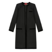 Valentino Black Open Front Evening Coat - Size US 14