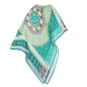 Etro Turquoise Silk Asymmetric Resort Cover Up