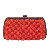 Missoni Orange Bubble Frame Clutch
