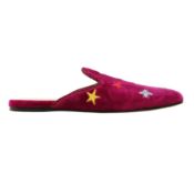 Gucci Magenta Bee Slipper Mule - Size 37.5