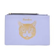 Gucci Lilac Cat Garden Flat Pouch