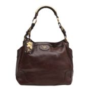 Prada Brown Madras Hobo Bag