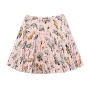 Prada Pink Comic Car Pleat Mini Skirt - Size 38
