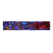 Gianni Versace Blue Silk Devore Long Scarf