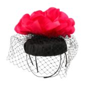 John Boyd London Black Pillarbox Fascinator