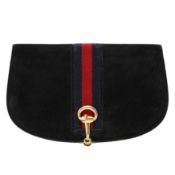 Gucci Navy Web Flap Horsebit Wallet