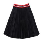 Prada Black Accordian Pleat Preppy Skirt - Size 36