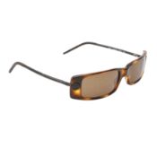 Chanel Amber Havana CC Slim Rectangular Sunglasses