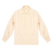 Yves Saint Laurent Ivory Silk Peasant Blouse - Size 2