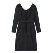 Yves Saint Laurent Grey Wool Colourblock Dress - Size 38
