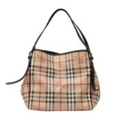 Burberry Beige Haymarket Small Canterbury Tote