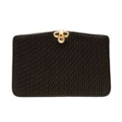 Judith Lieber Brown Frame Shoulder Clutch