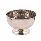 A silver rose bowl
