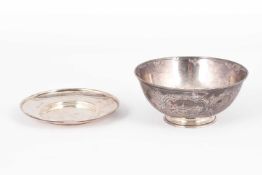 A Victorian silver bowl