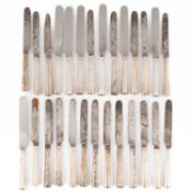 Twenty-seven George III silver handled knives