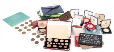 An assortment of proof and other coins