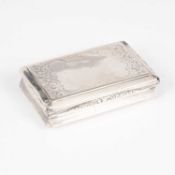 A Victorian silver snuff box