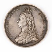 A Queen Victoria Golden Jubilee silver commemorative medallion