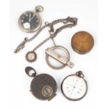 A silver Langdon Davies & Co. chronograph