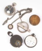 A silver Langdon Davies & Co. chronograph