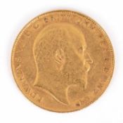 An Edward VII gold half-sovereign, 1908