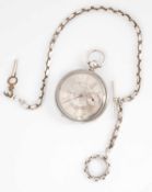 A Victorian silver cased open faced pocket watch